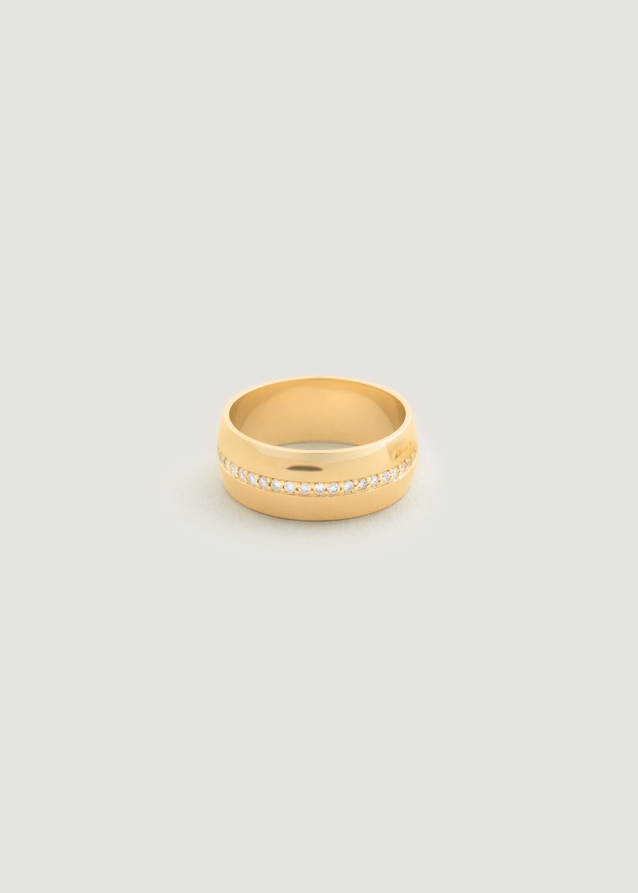 KINN STUDIO Horizontal Pavé Cigar Band Ring Diamond