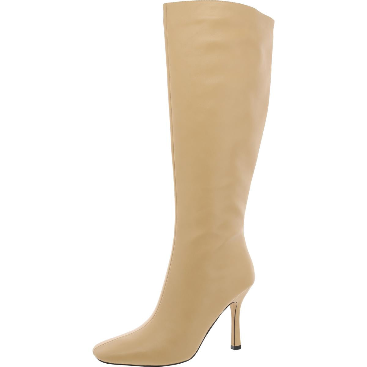 2485 Kalani Womens Faux Leather Square Toe Knee High Boots