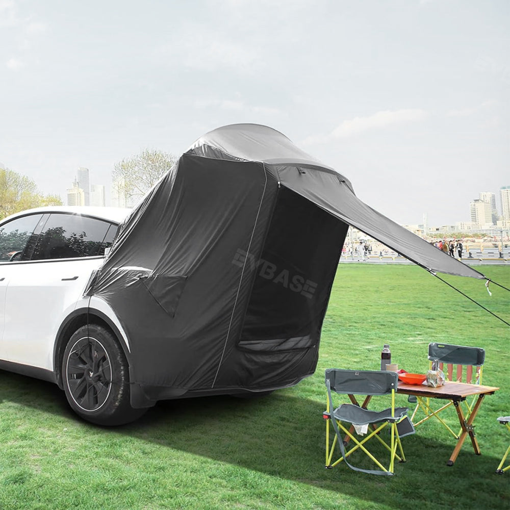 EVBASE PREMIUM EV&TESLA ACCESSORIES Model Y Camping Tent Tailgate Waterproof Sunshade Privacy Shade Awning Outdoor Travel Accessories for Tesla