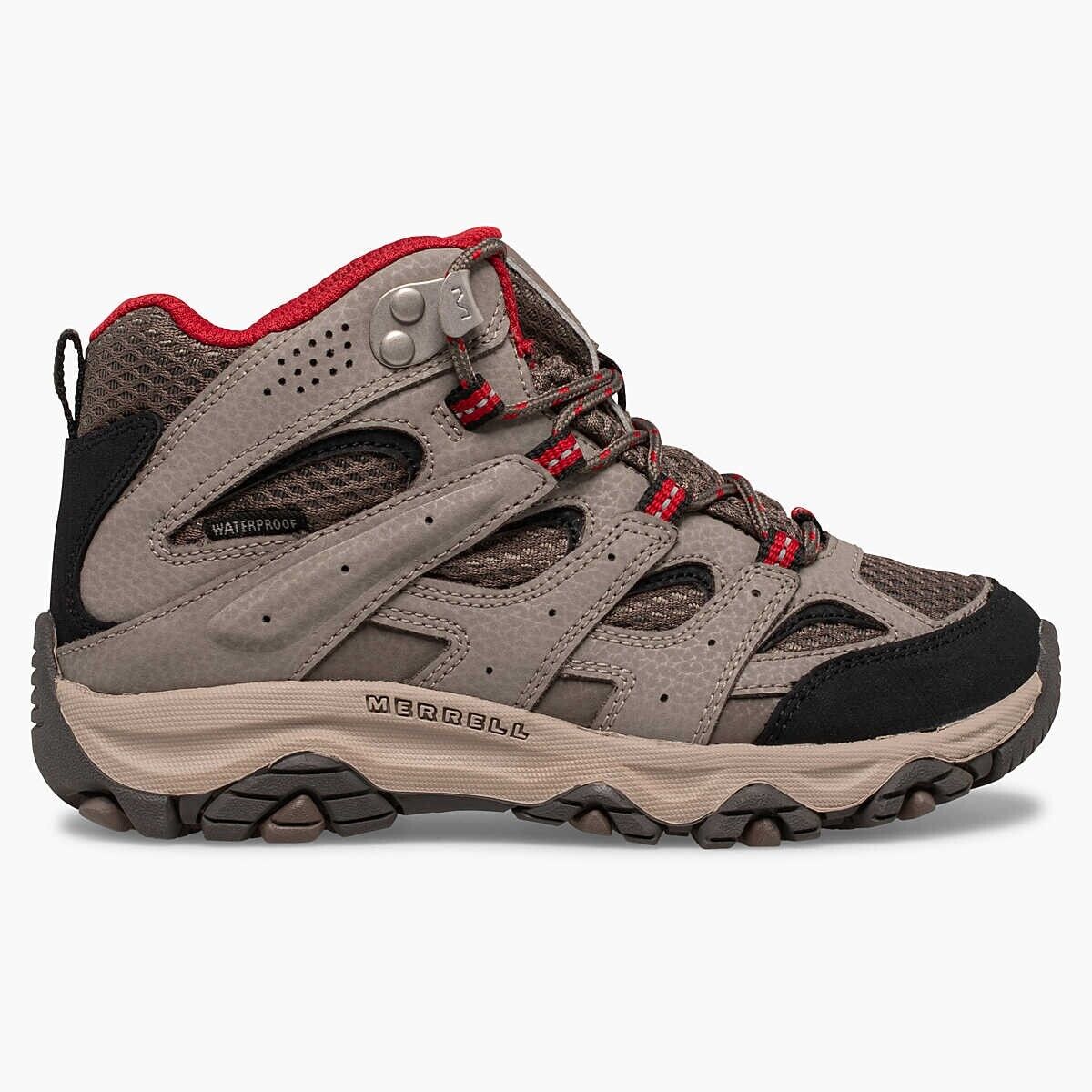2718 Merrell Moab 3 Mid MK265701 Hiking Boots Big Kids Boulder Red Waterproof MER91