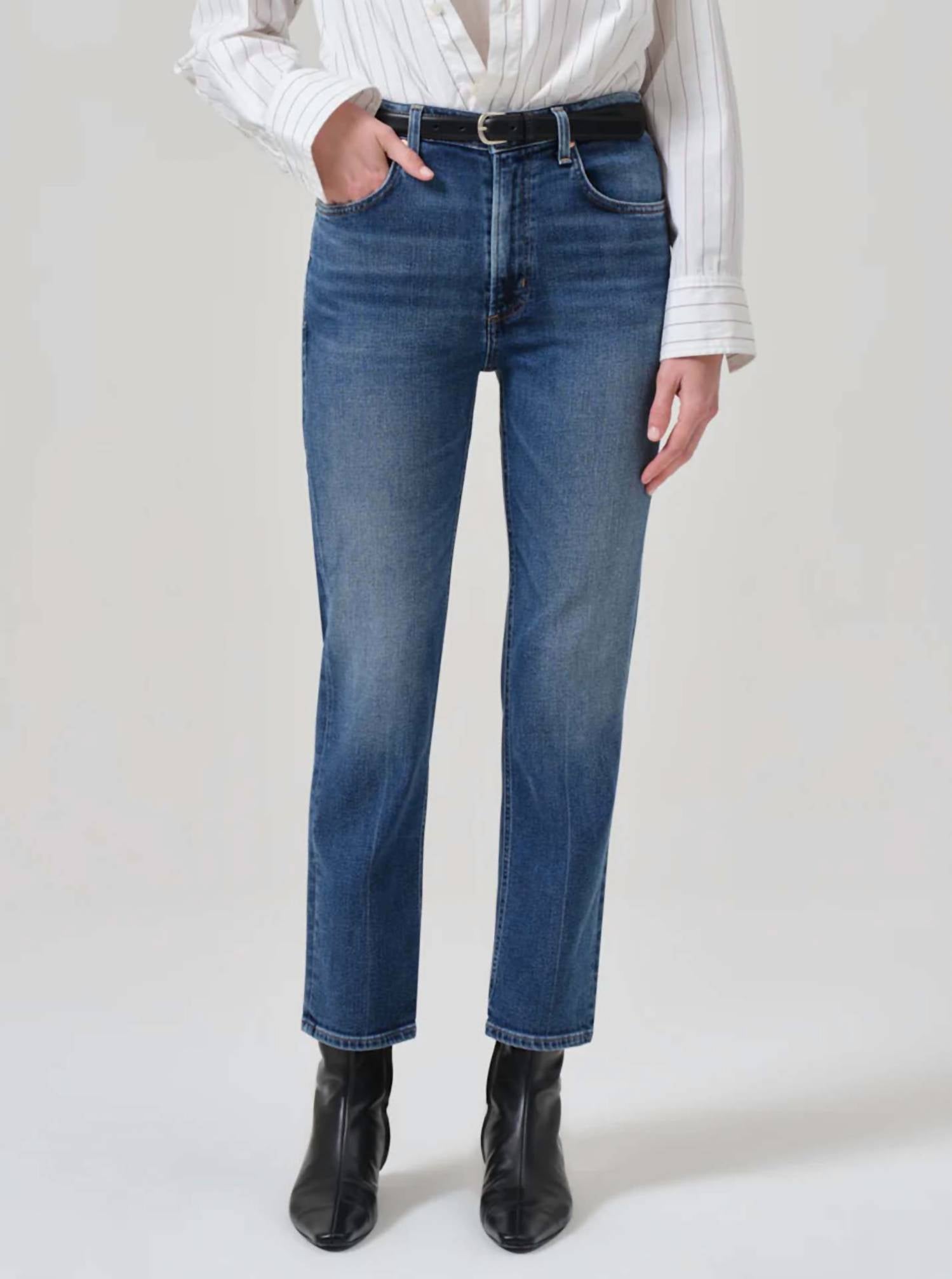 2244 Zhurie Ankle Straight Leg Pants In Abalone