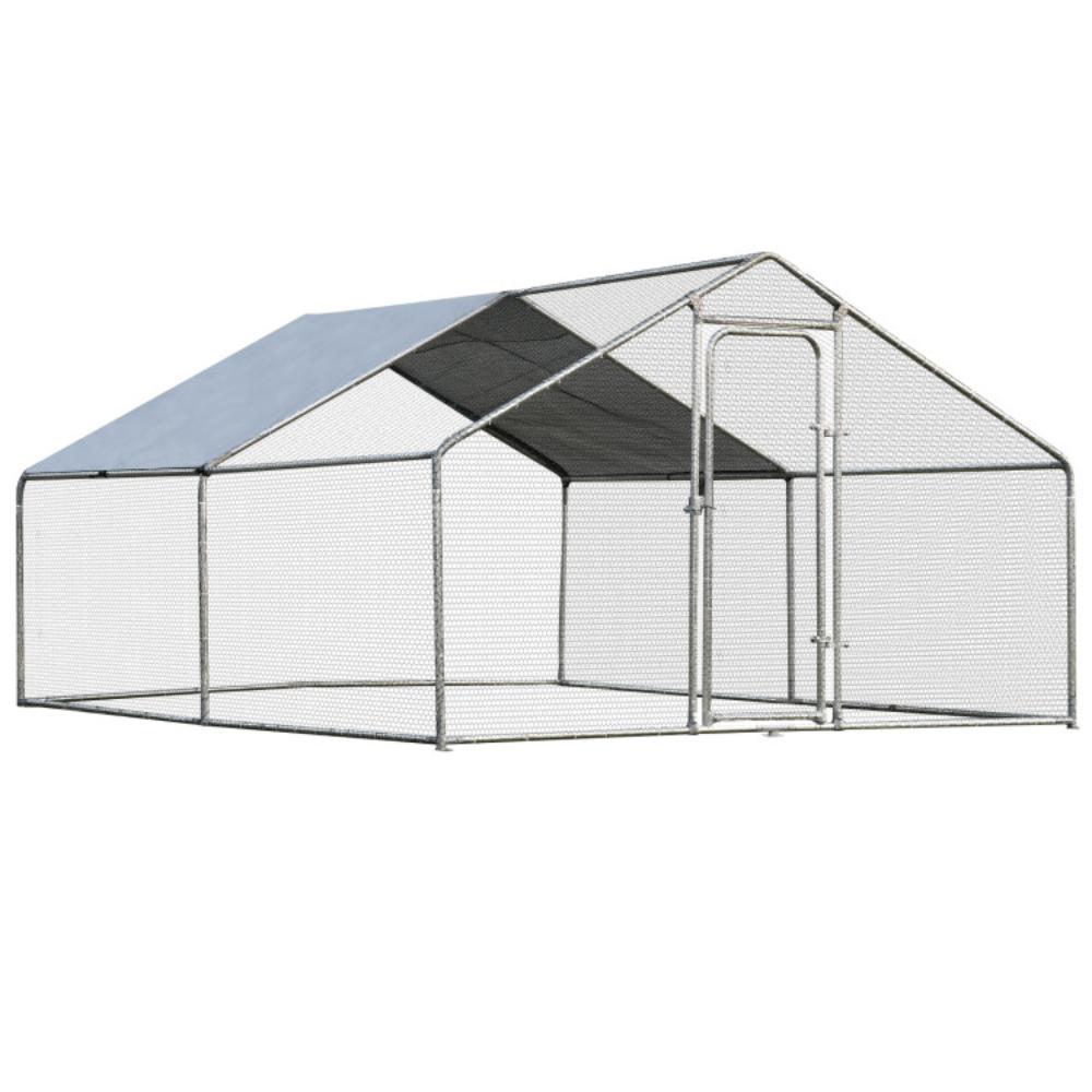 2736 Hivvago Large Walk in Shade Cage Chicken Coop with Roof Cover 13'