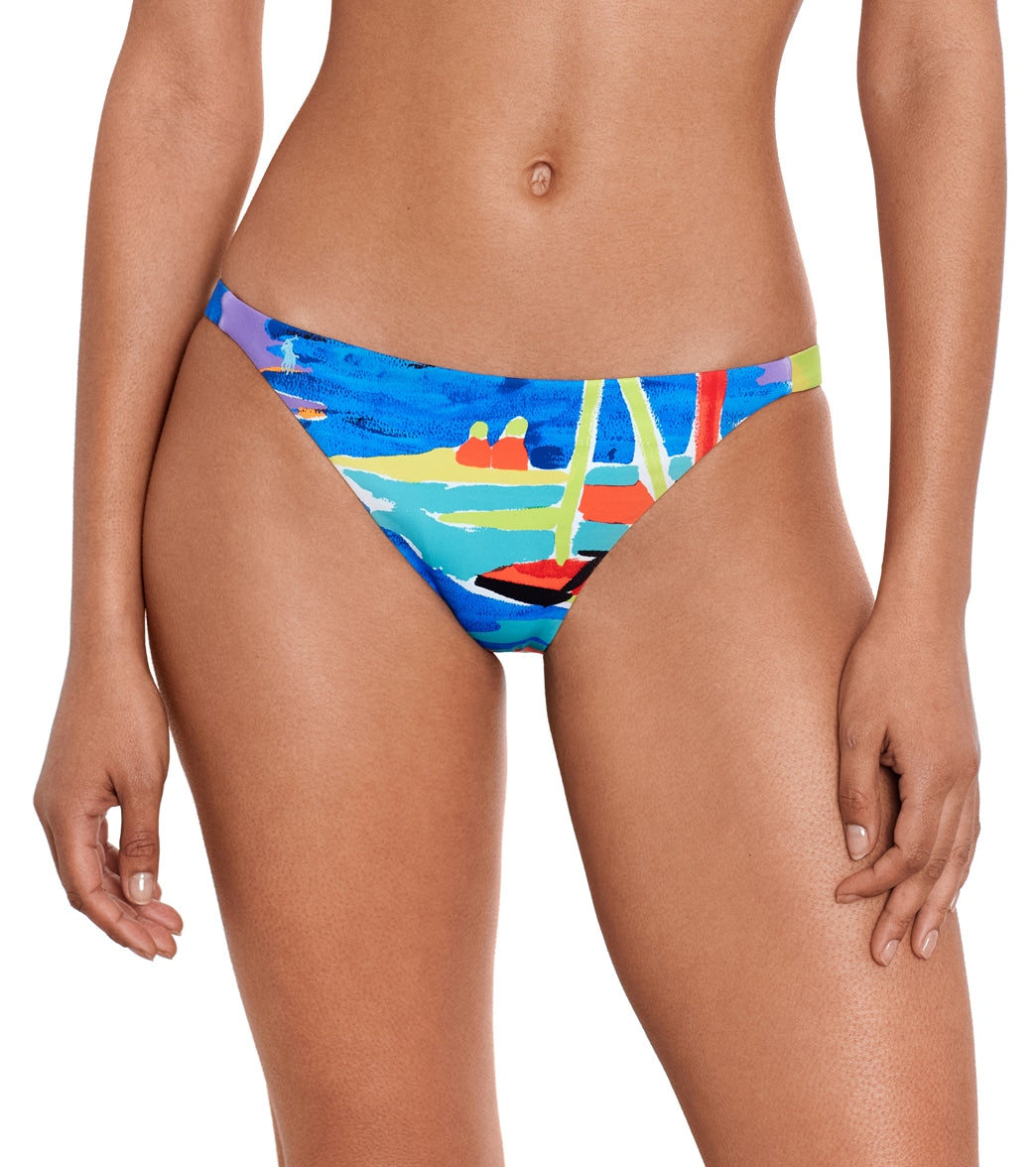 POLO RALPH LAUREN Ralph Lauren Women's Harbor Scenic Side Tab Devin Hipster Bikini Bottom