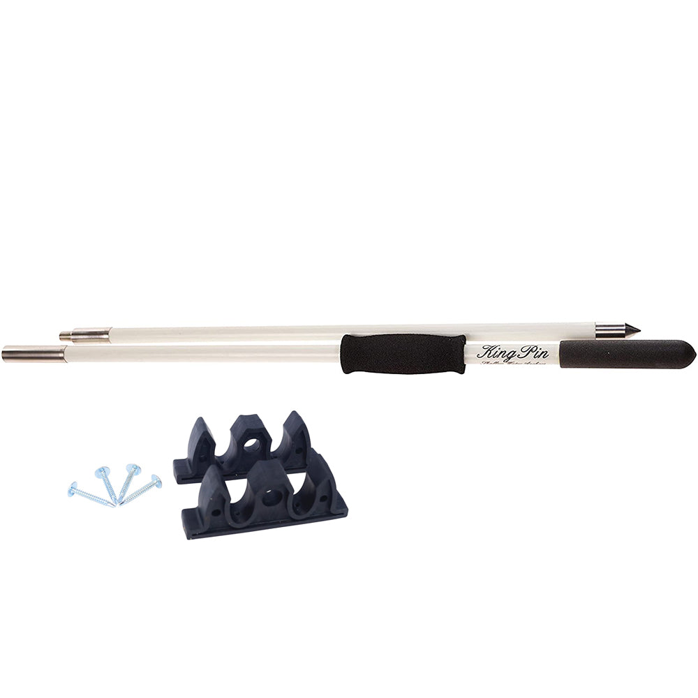 PANTHER PRODUCTS Panther 12 King Pin Anchor Pole   2 Piece   White [KPP120W]