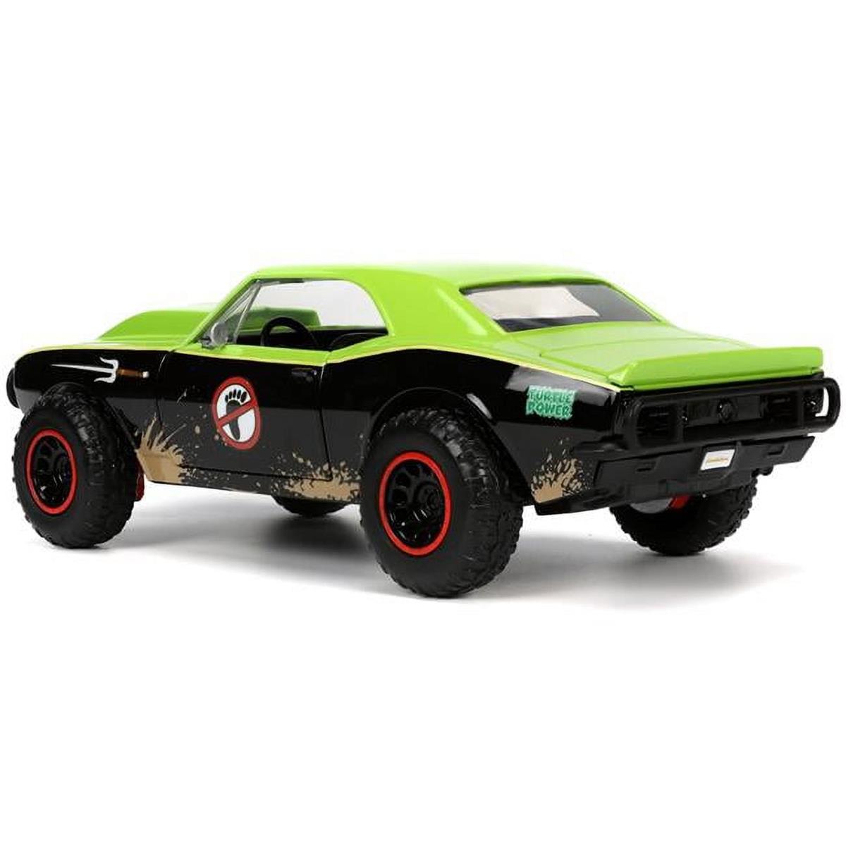 2297 Jada 1967 Chevrolet Camaro Offroad Bright Green & Matt Black & Raphael Diecast Figure Teenage Mutant Ninja Turtles Hollywood Rides Series 1 24 Diecast Model Car