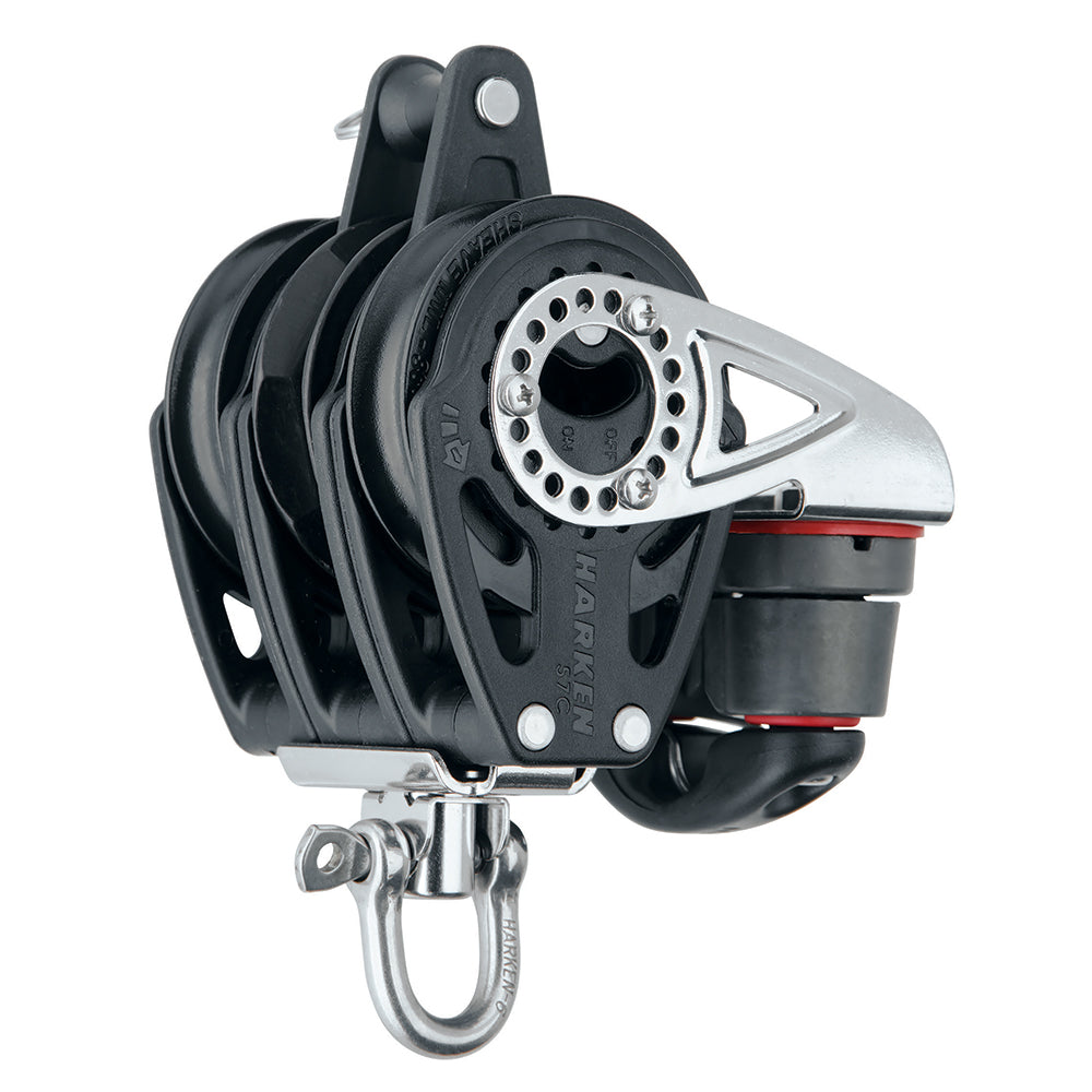 Harken 57mm Triple Carbo Block   Swivel, Becket, Cam Cleat [2141]