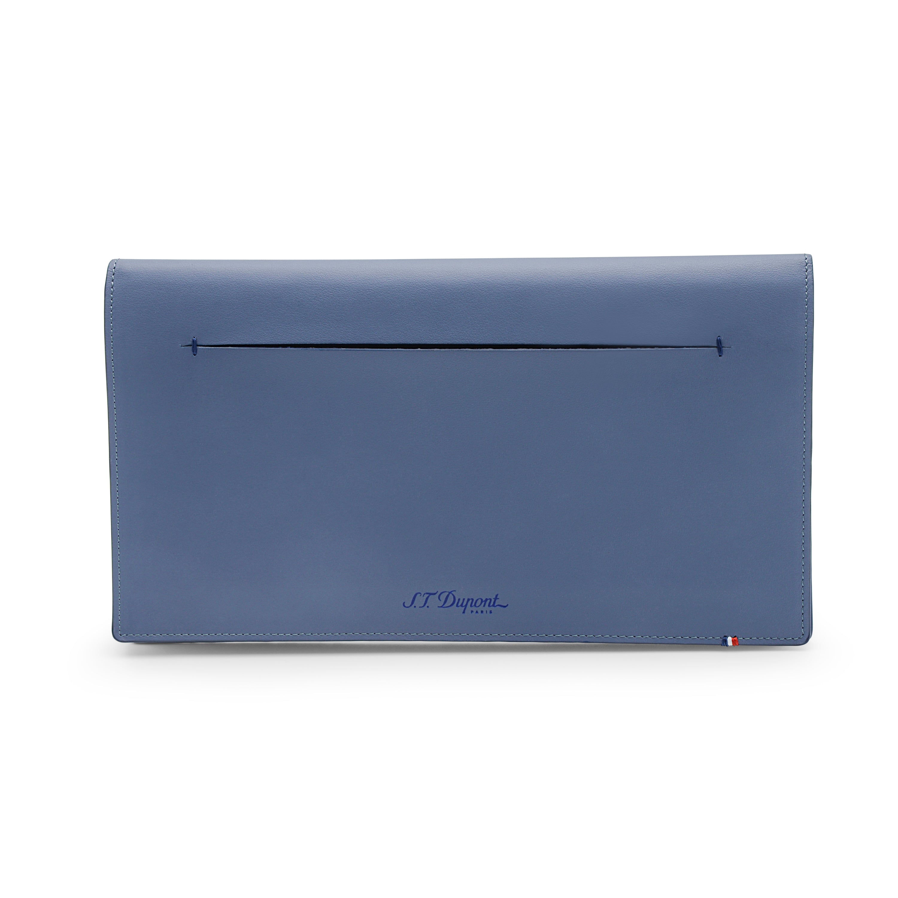 2366 S.T. Dupont "Line D" Slim Blue Cowhide and Leather Document Case 184303