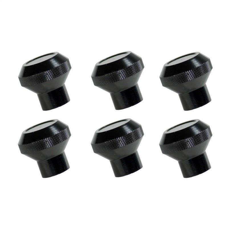 Rugged Ridge 76 86 Jeep CJ Black Billet Stainless Steel Dash Knob Set Billet