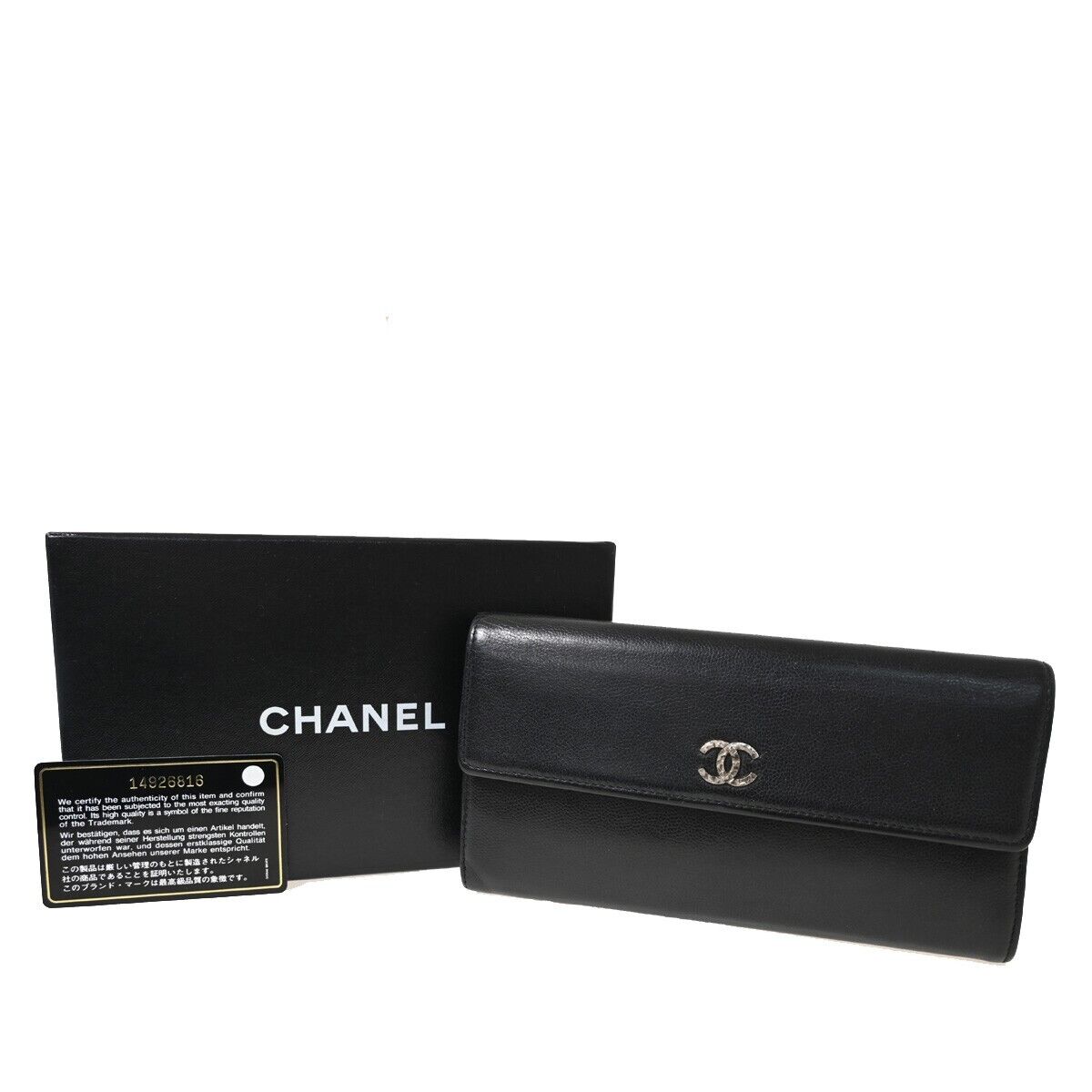 2275 Chanel Logo Cc Leather Wallet (Pre Owned)