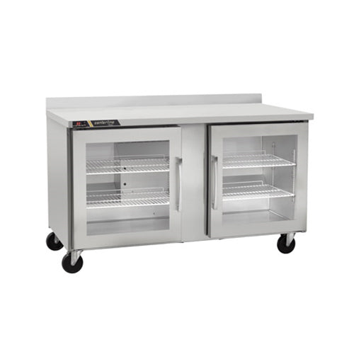 Centerline CLUC 60R GD 60?? 2 Door Glass Undercounter Refrigerator