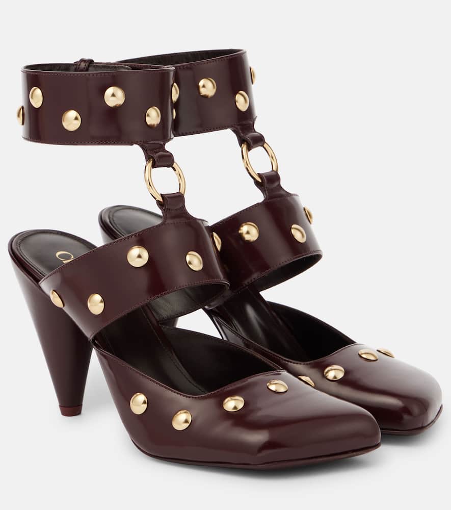 Chloe Jade studded leather pumps