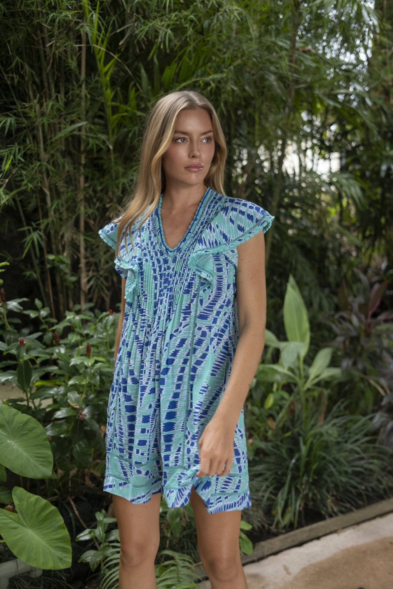 POUPETTE ST BARTH Mini Dress Camelia   Sky Kalina