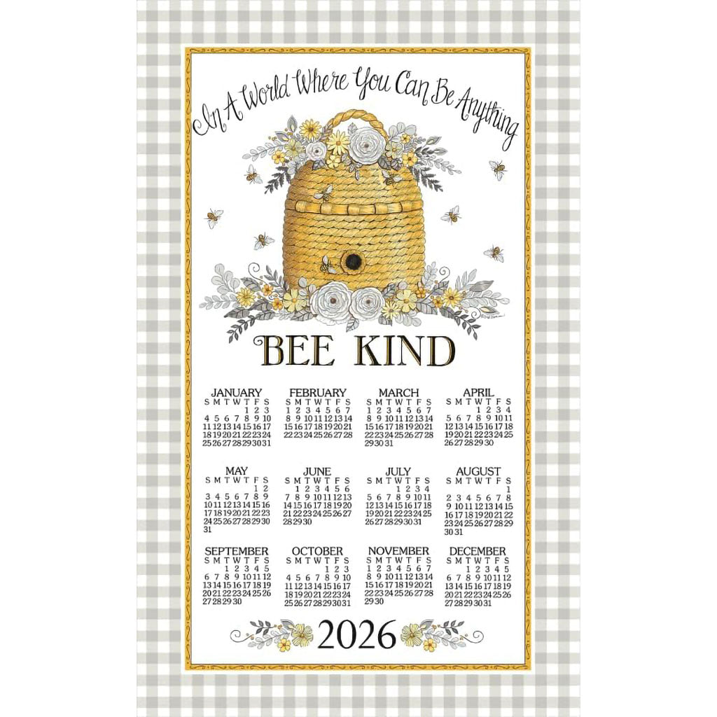 Kay Dee Designs Inc : 2026 Calendar Towel Dishcloth (Bee Kind)