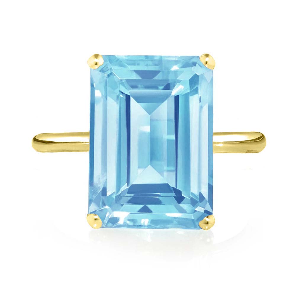 AUGUSTINE JEWELS USA Yellow Gold Sky Blue Topaz Ring