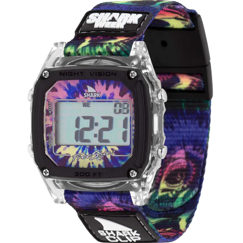 Freestyle   Shark Classic Clip Shark Week Tie Dye Megalodon