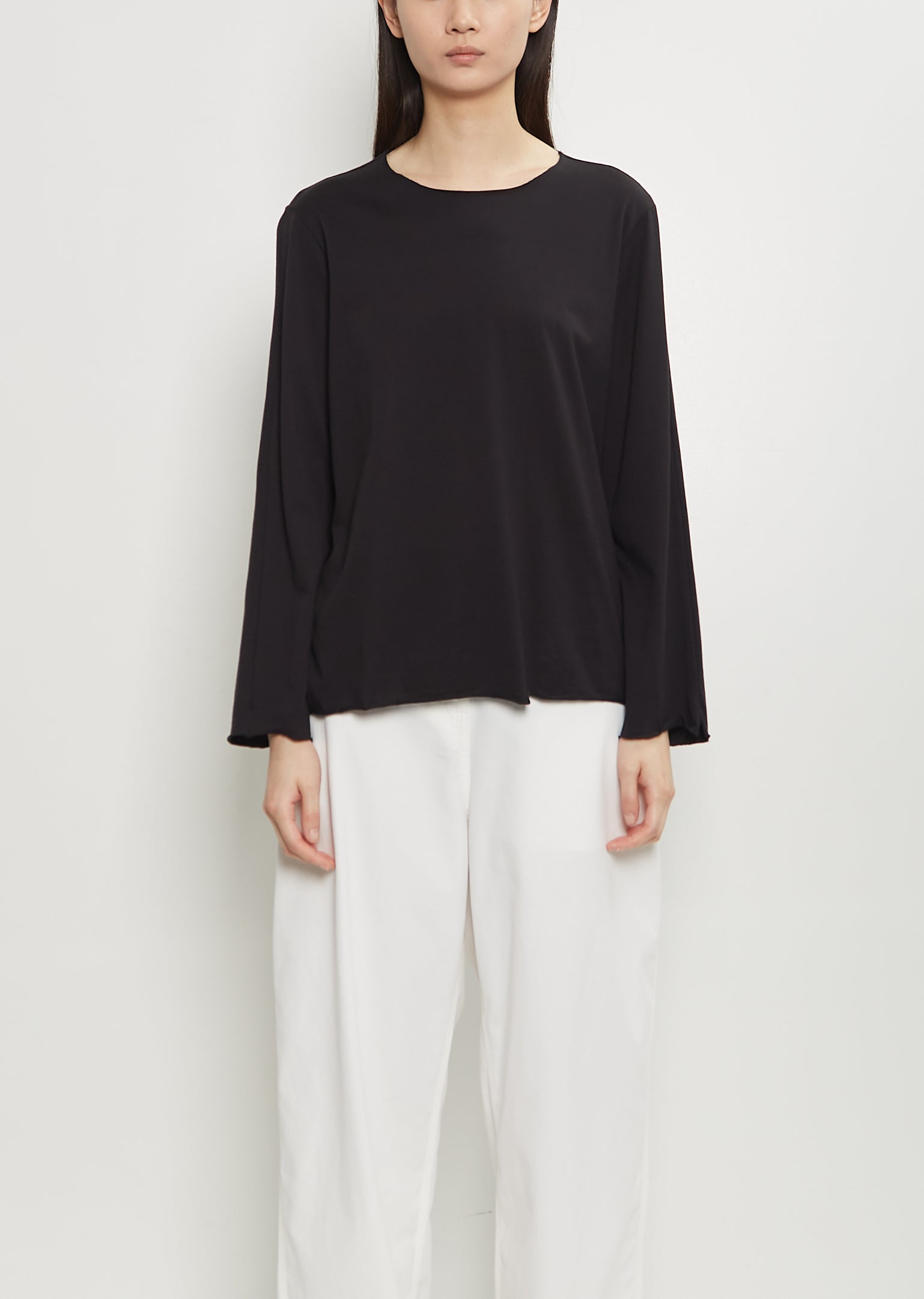 SCHA Cotton Jersey One Seam Long Sleeve Top 55 OE