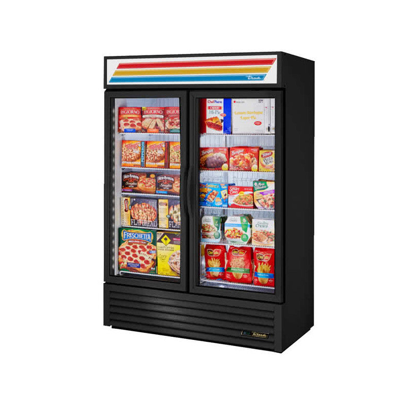True GDM 49F HC TSL01 BLK 54" Black Swing Glass Door Merchandiser Freezer