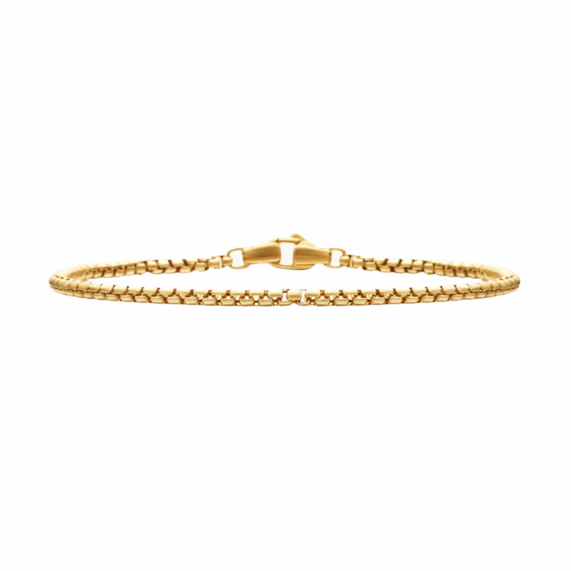 DAVID YURMAN Box Chain Bracelet 18K Yellow Gold  2.7mm