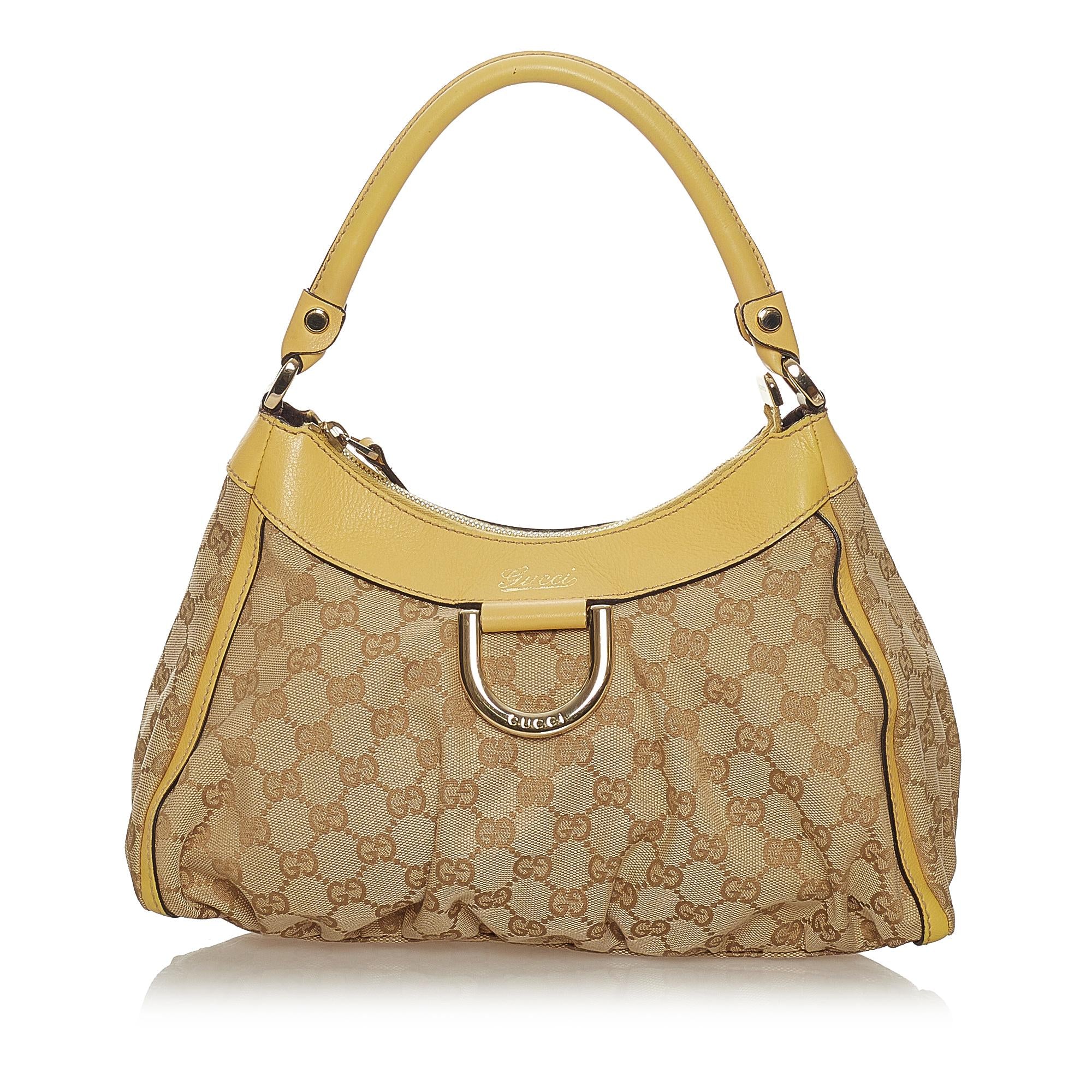 Gucci GG Canvas Abbey D Ring Shoulder Bag (SHG 27458)