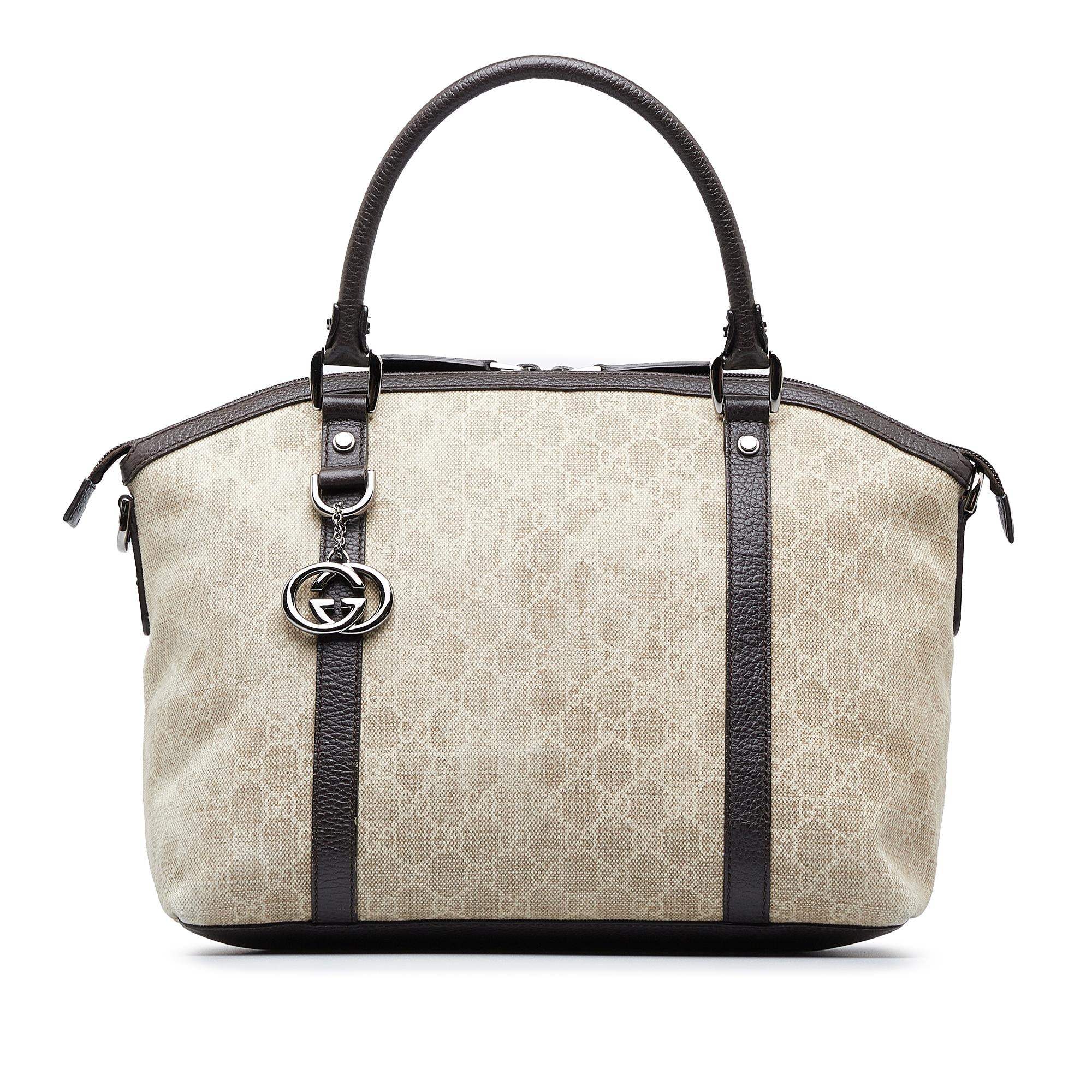 Gucci GG Canvas Charm Dome Satchel (SHG MOjlZ6)
