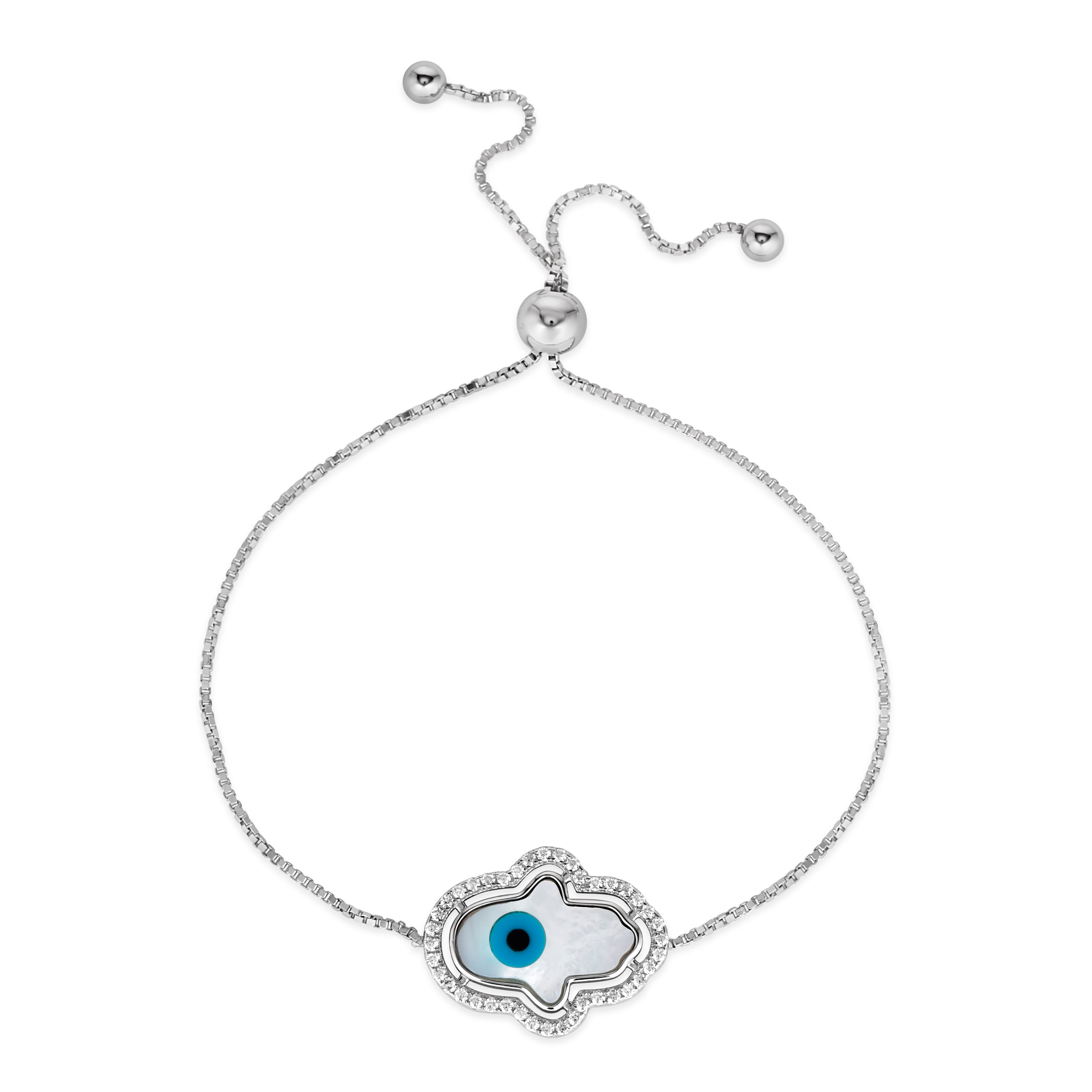 ANNA ZUCKERMAN RETAIL Mother of Pearl Hamsa Bolo Bracelet