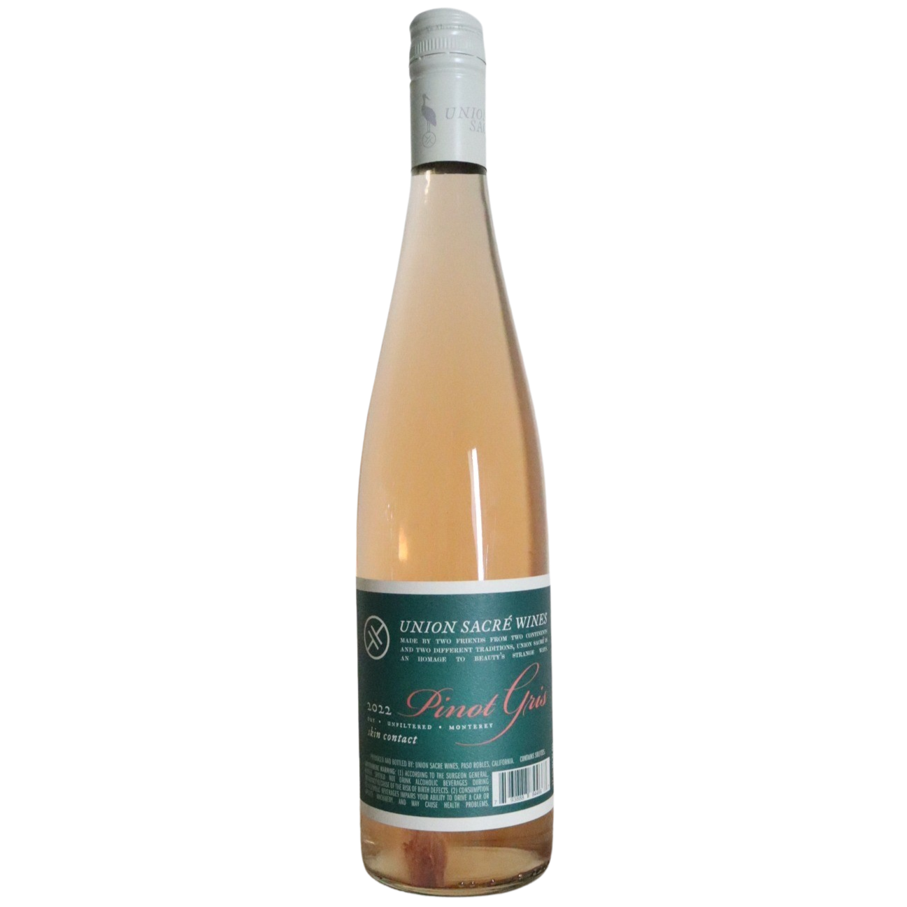 2023 Union Sacre Skin Contact Pinot Gris, Monterey, California, USA