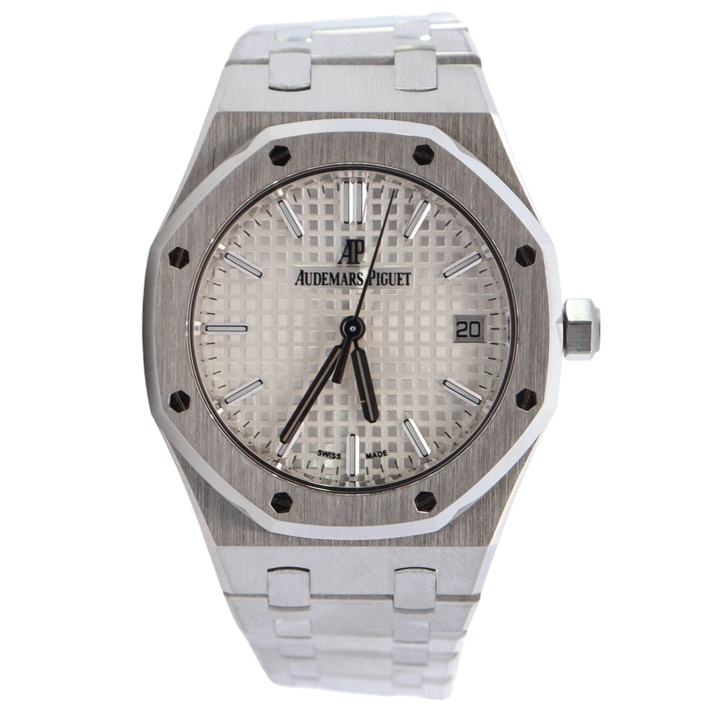 HAPPY JEWELERS Audemars Piguet Royal Oak 34mm Silver Dial Watch Ref# 77350ST.OO.1261ST.01