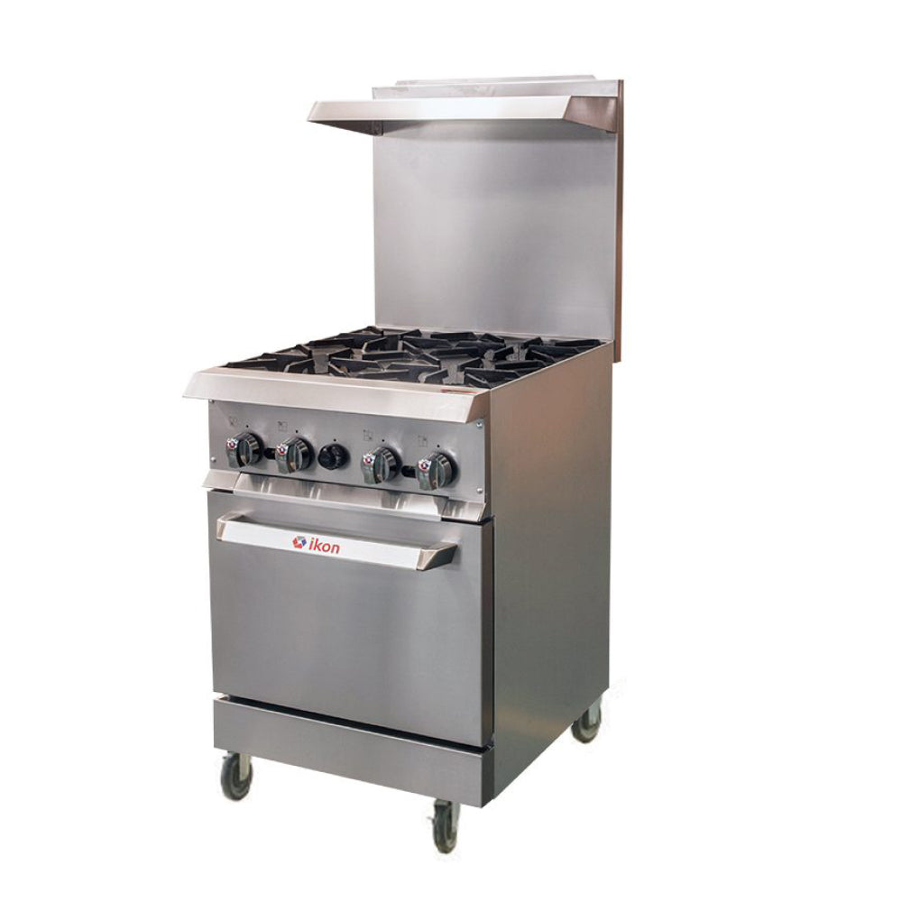 Ikon IR 4 24 24" 4 Burner Gas Range with Standard Oven   153,000/136,000 BTU