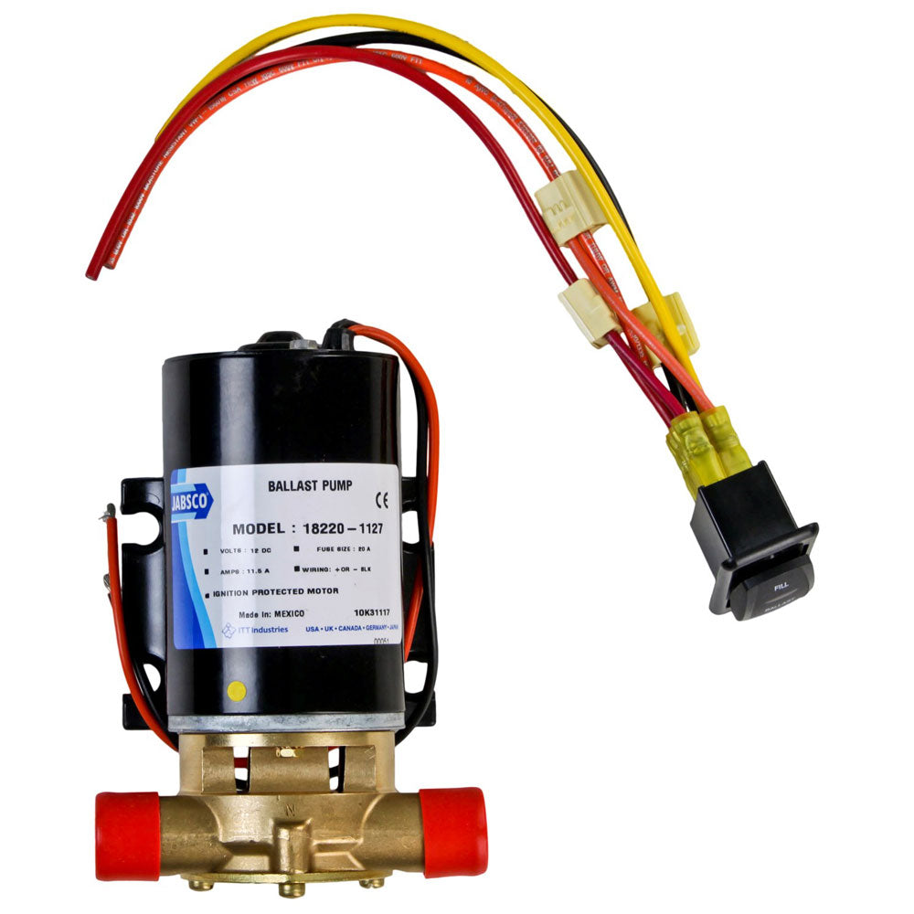 MARYSVILLEMARINE.COM Ballast Puppy Pump   9 GPM 12 Volt Wakeboard And Ski Boat Ballast Pump With Switch Jabsco 18220 1127