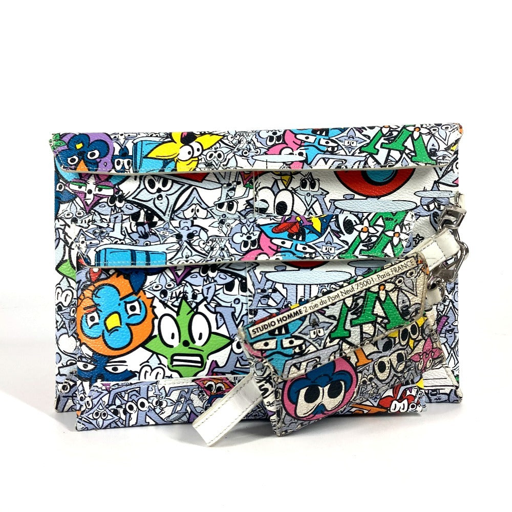 LOUIS VUITTON Clutch bag Ｍ82014 Leather   canvas multicolor monogram comic Trio Anvelope