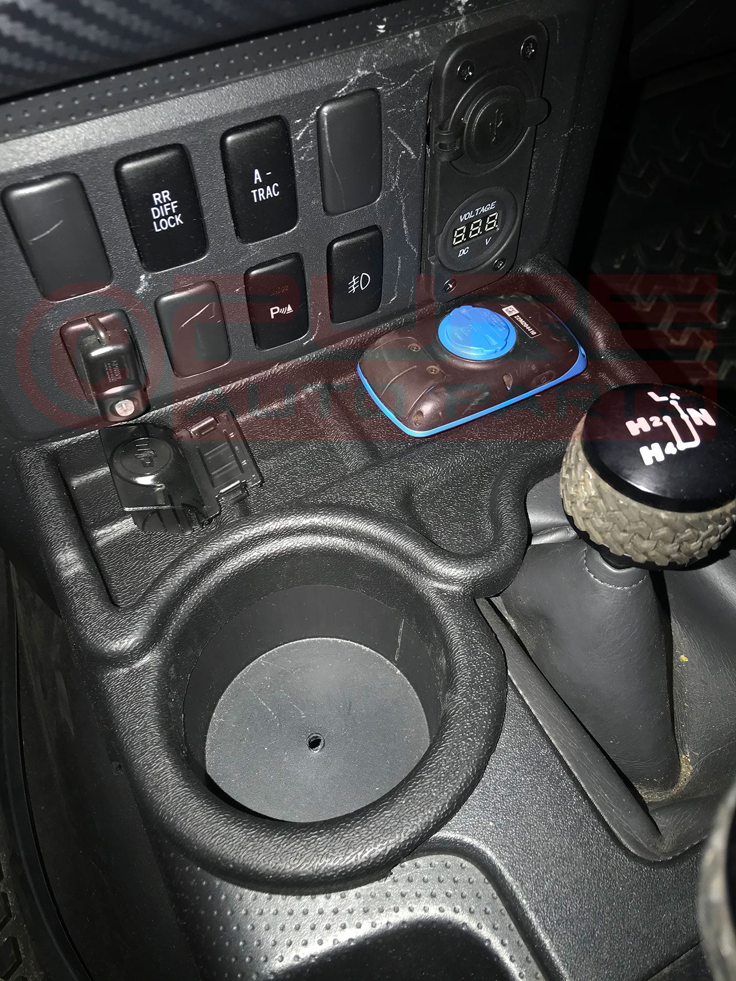 PURE AUTO PARTS Pure FJ Cruiser Center Console Insert Tray with Cup Holder (2007–2014)
