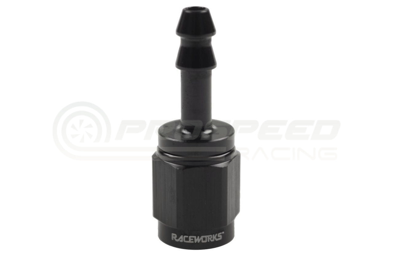 Raceworks AN 3 Female to 3/16" Hose Barb Fitting Straight