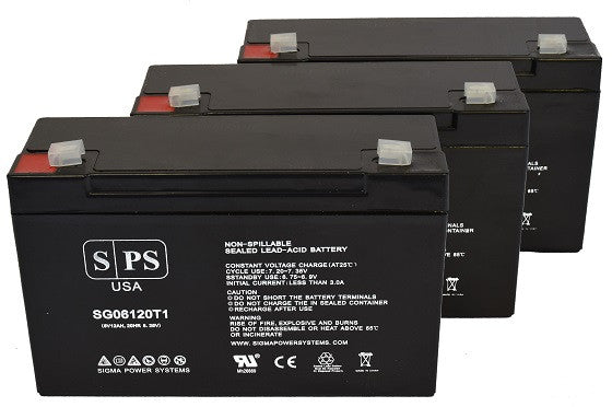 SIGMA BATTERIES light alarms RPG 1 6V 12Ah Battery   3 pack