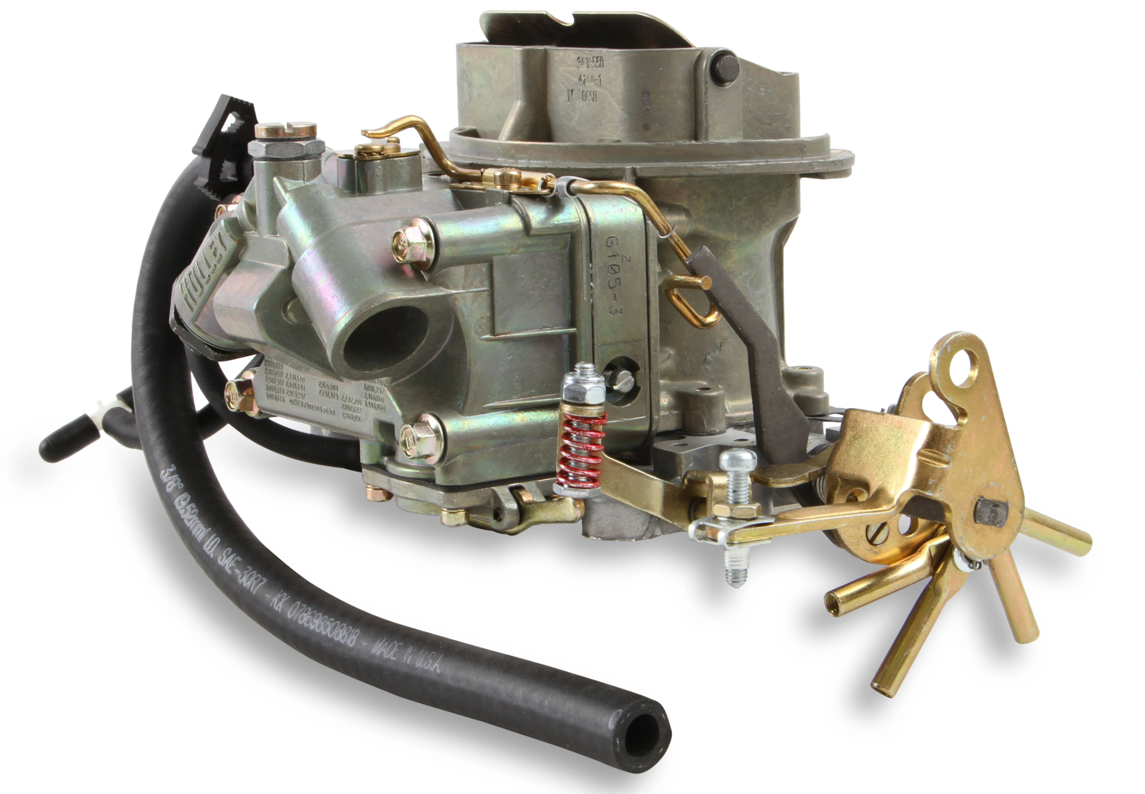Holley® #0 4144 1 Factory Muscle Car Replacement 2 Barrell Carburetor (350 CFM   2300   Gold Dichromate   Gasoline)