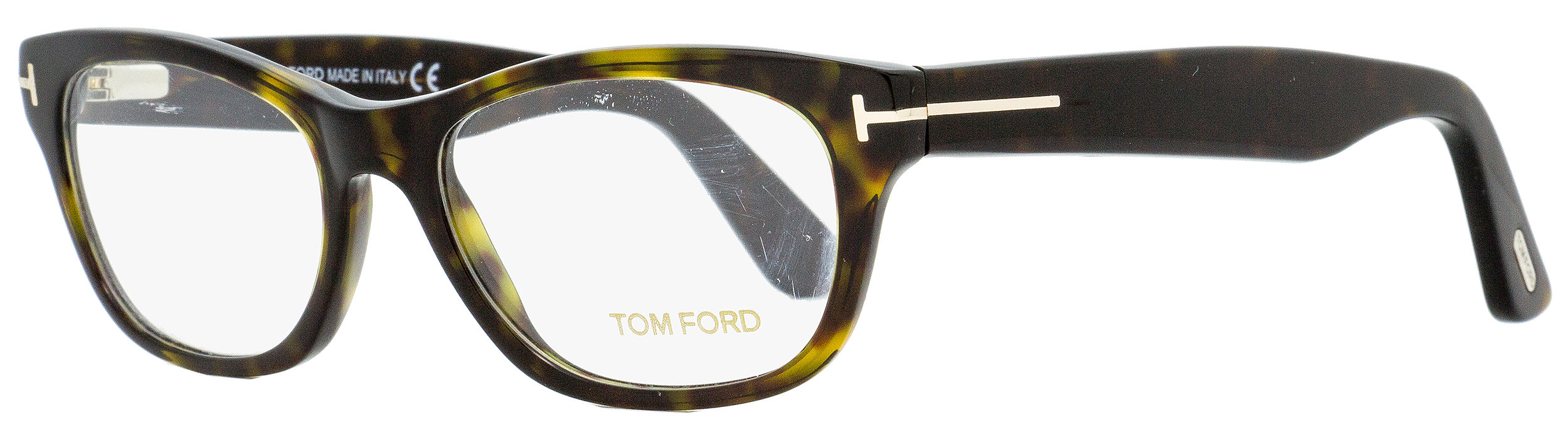 Tom Ford Rectangular Eyeglasses TF5425 052 Dark Havana 53mm FT5425