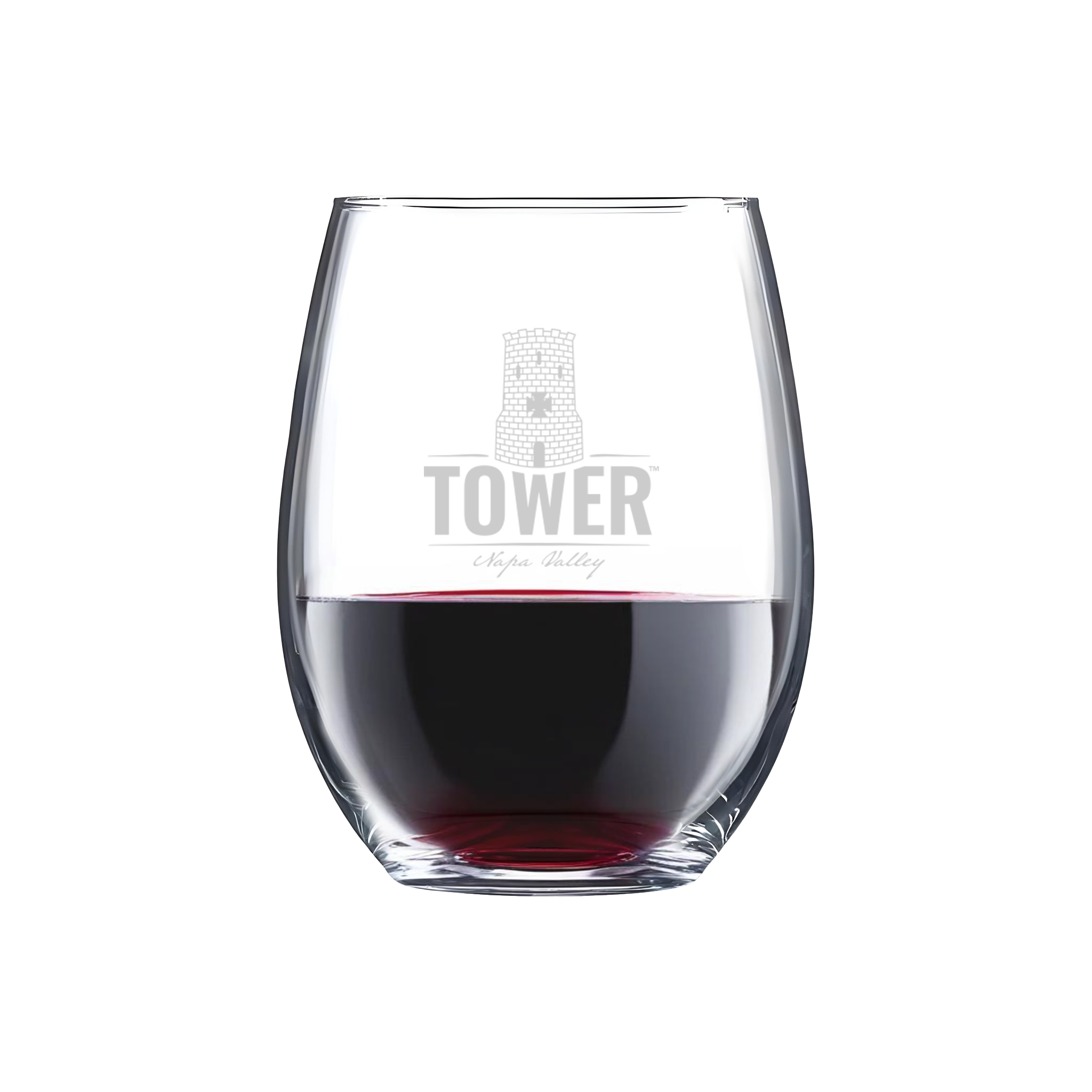 ALPHA TAU OMEGA   TOWER 15oz Stemless Wine Glasses