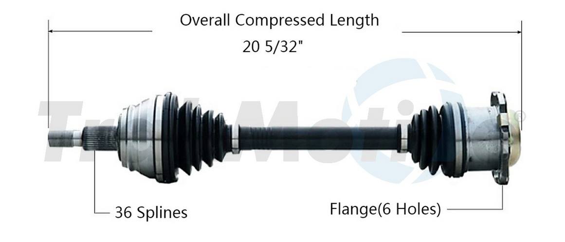 Volkswagen CV Axle Shaft (Front Driver Side) SurTrack VW 8069