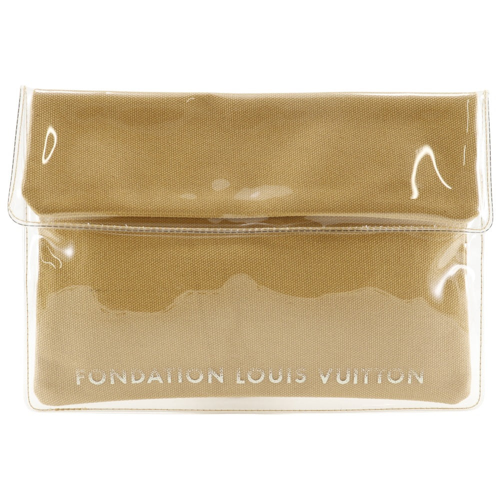 KYOTO NISHIKINO 【LOUIS VUITTON】ルイ・ヴィトン
 フォンダシオン クラッチバッグ
 ルイヴィトン美術館 パリ限定 ビニール×コットン マグネットタイプ Fondation ユニセックスAランク