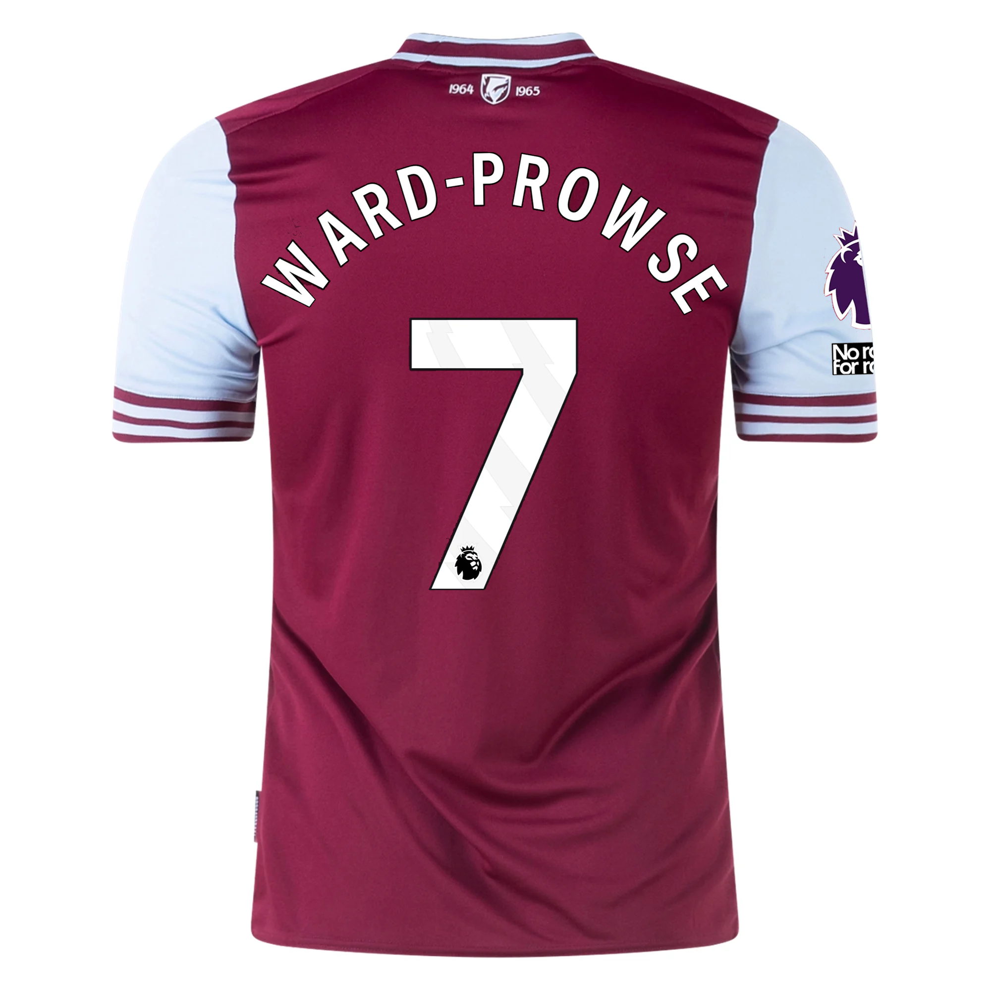 Umbro West Ham James Ward Prowse Home Jersey w/ EPL + No Room For Racism Patches 24/25 (Maroon/Sky Blue)