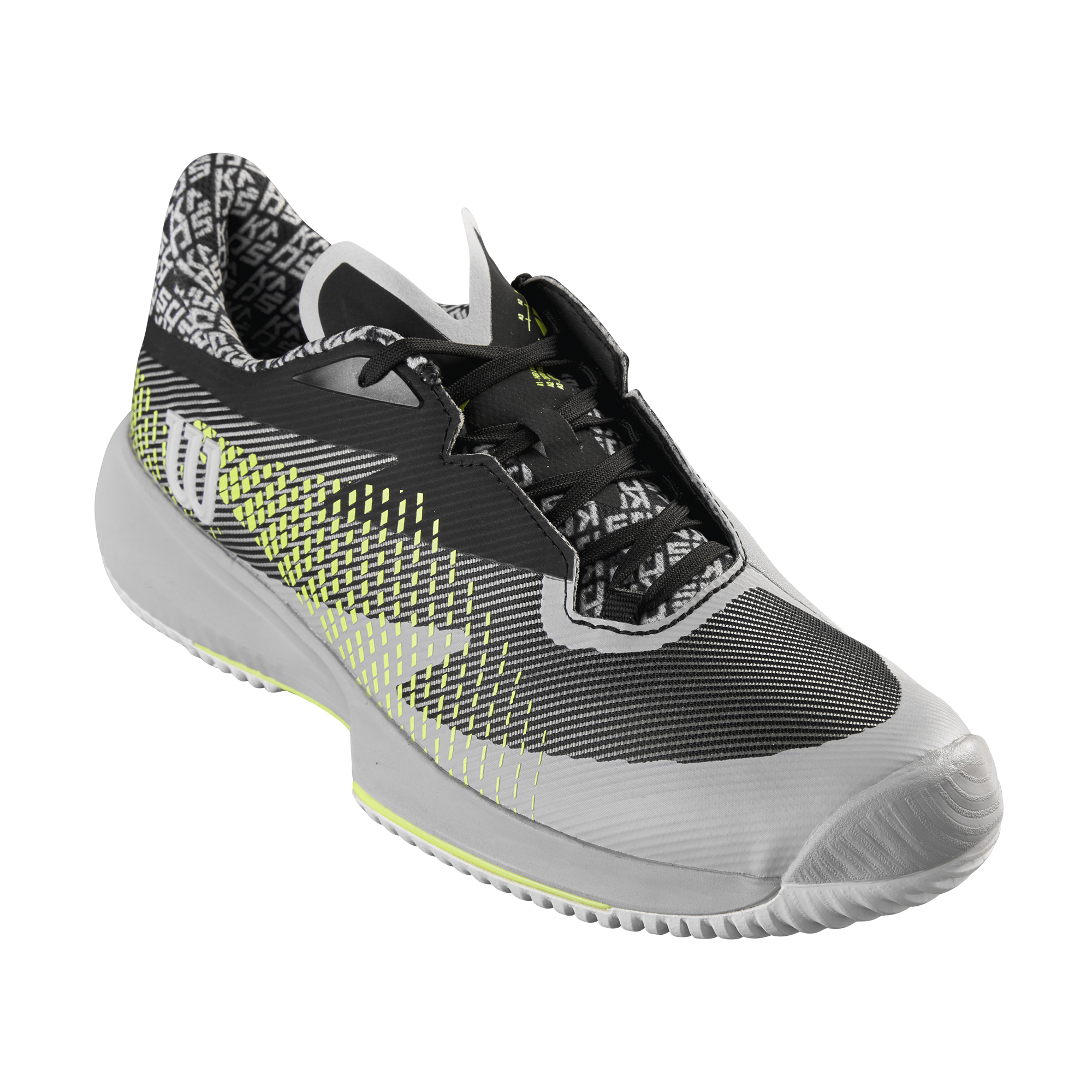 Wilson Kaos Swift 1.5 Tennis Shoe   Pearl Blue/Black/Safety Yellow