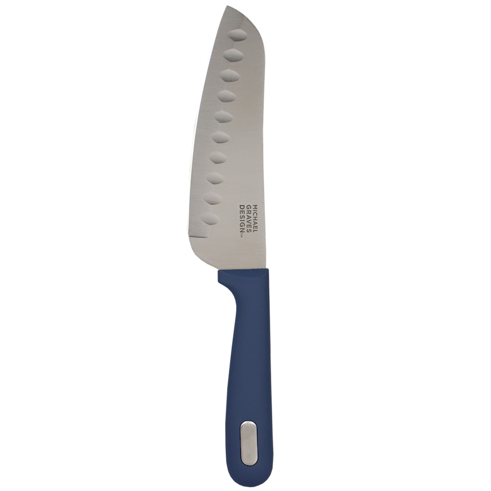 2186 Michael Graves Design Comfortable Grip 5 Inch Stainless Steel Santoku Knife Indigo