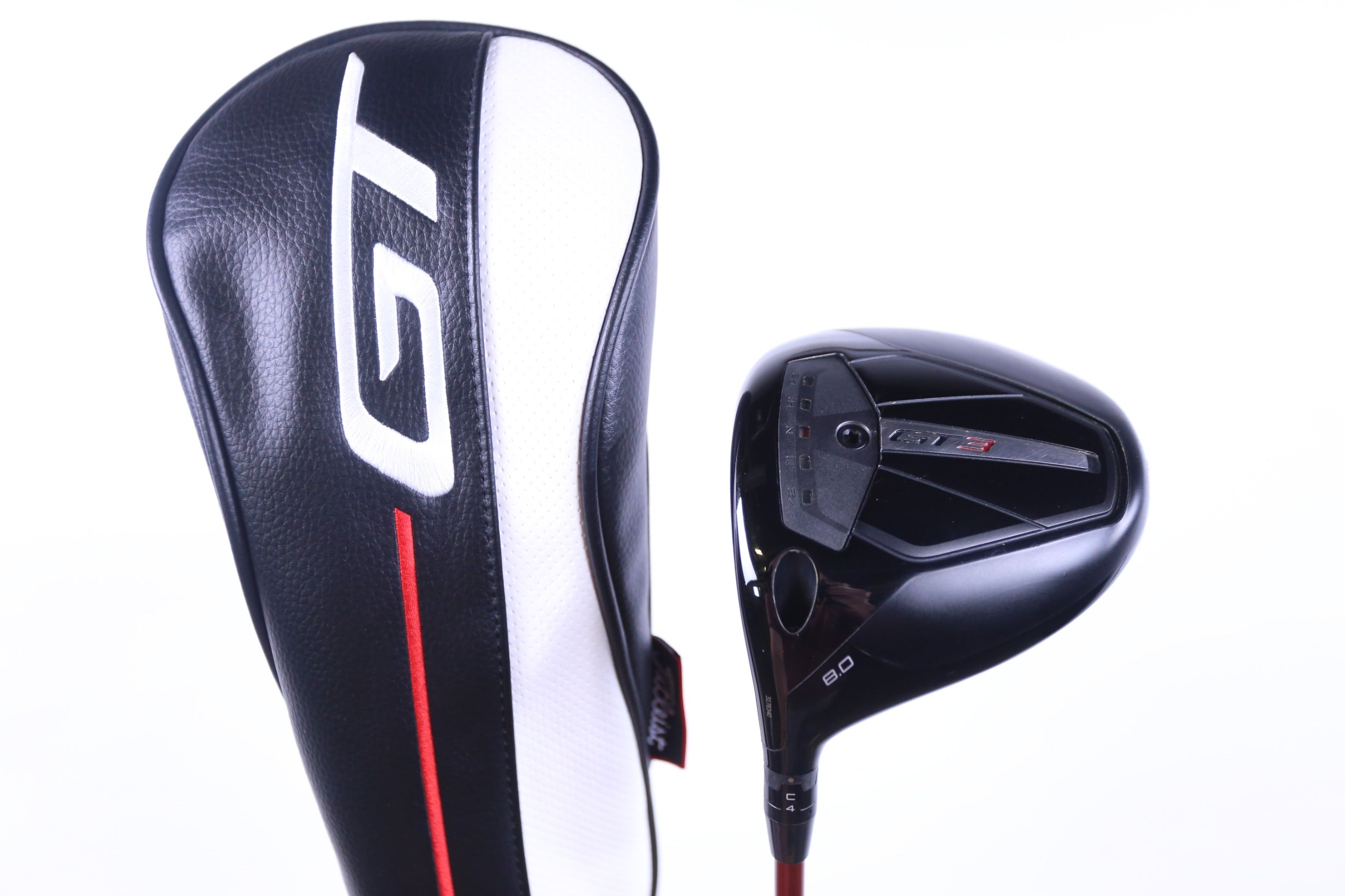 Used Titleist GT3 Driver   8 Degrees   Regular Flex Project X  Denali Red   Left Handed