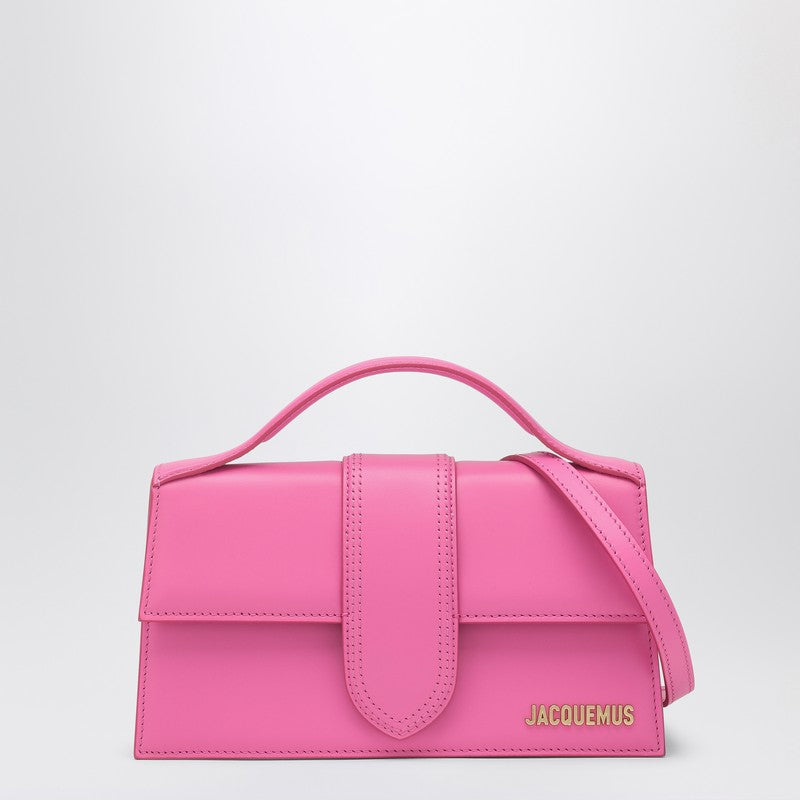 2275 Jacquemus Women's Le Grand Bambino Bag In Neon pink Leather