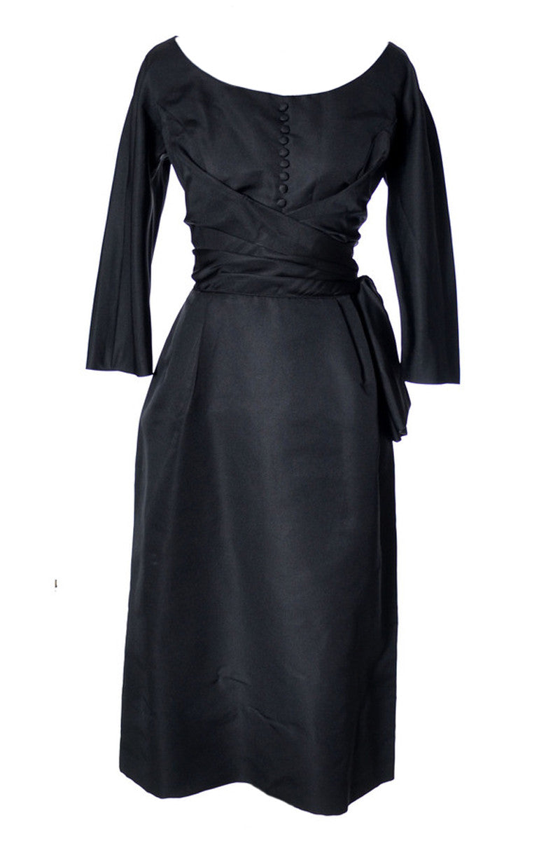 Max Lawrence little black vintage dress B. Altman perfection