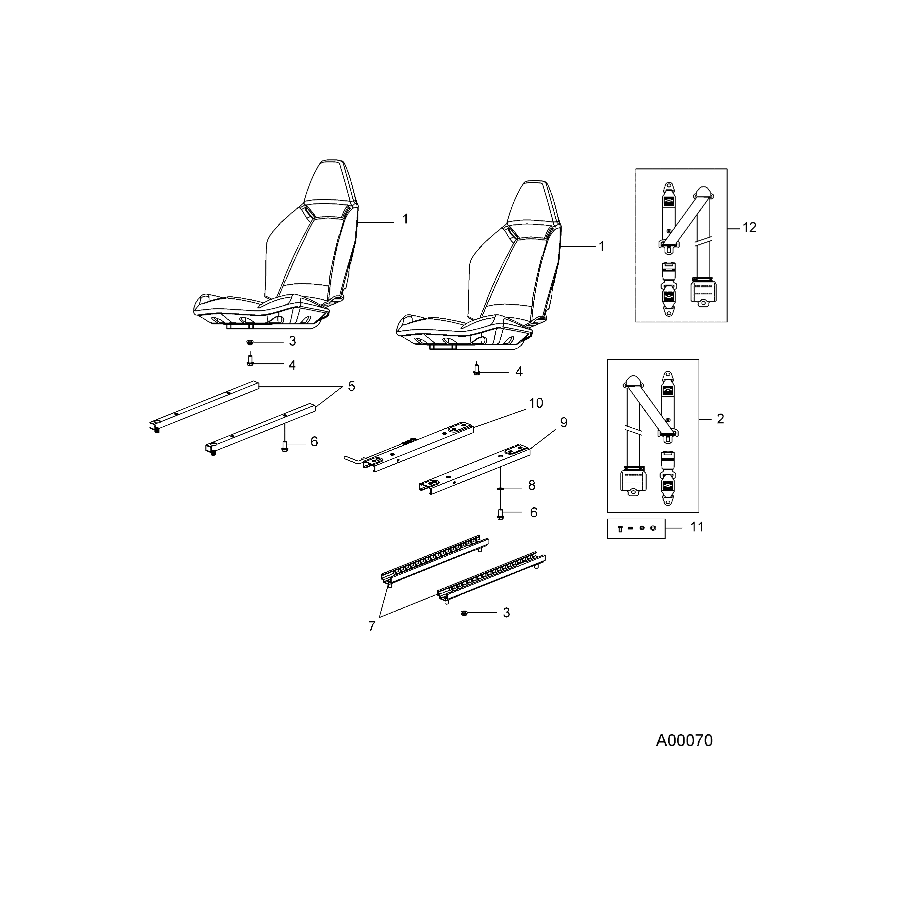 WEAVER POWERSPORTS Bolt Set,Seatbelt by Polaris