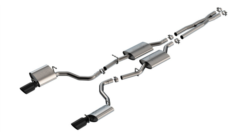 Borla 19 23 Dodge Charger GT 3.6L V6 RWD ATAK Catback Exhaust   Black Chrome Tips