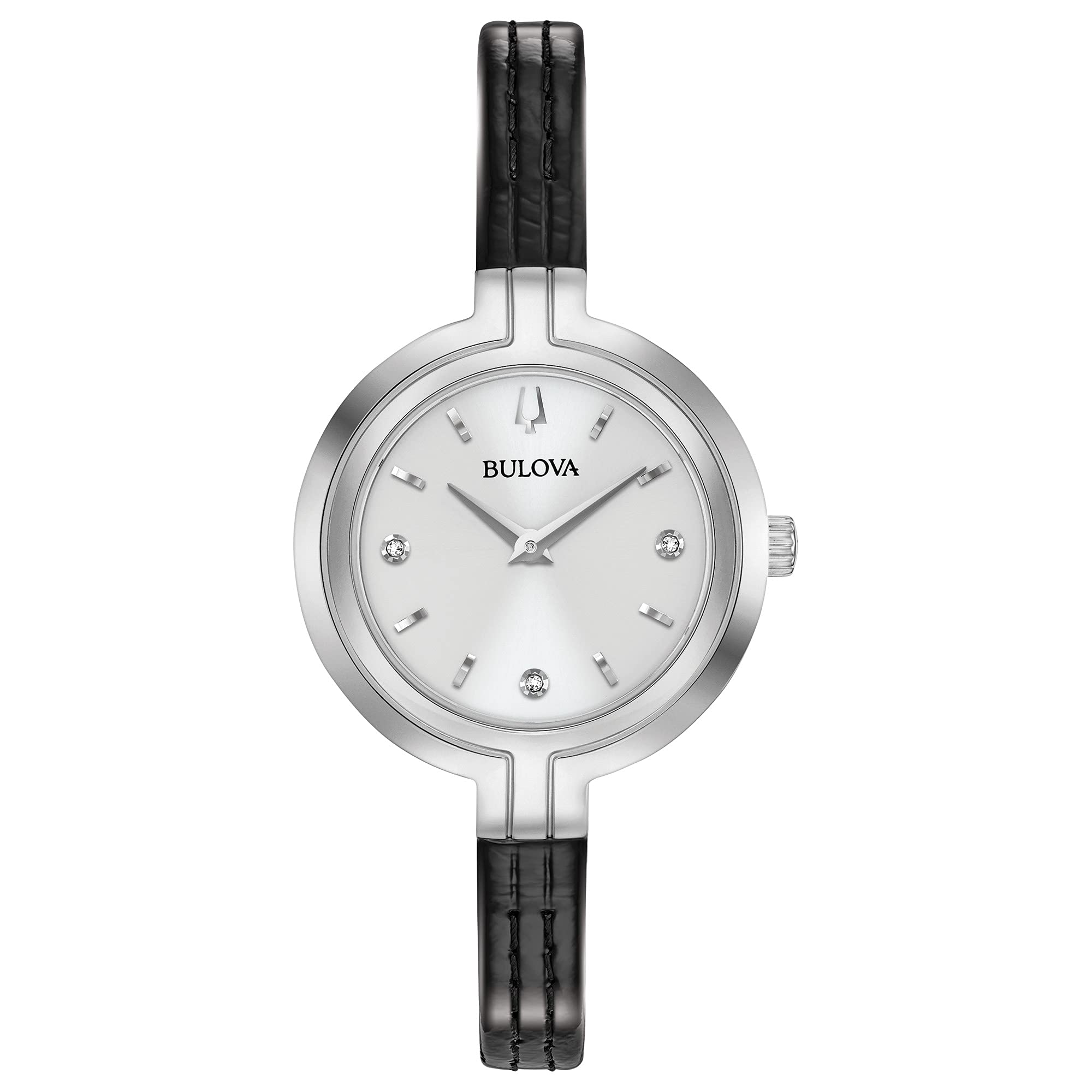 3983 Bulova Rhapsody Diamond Leather Ladies Watch