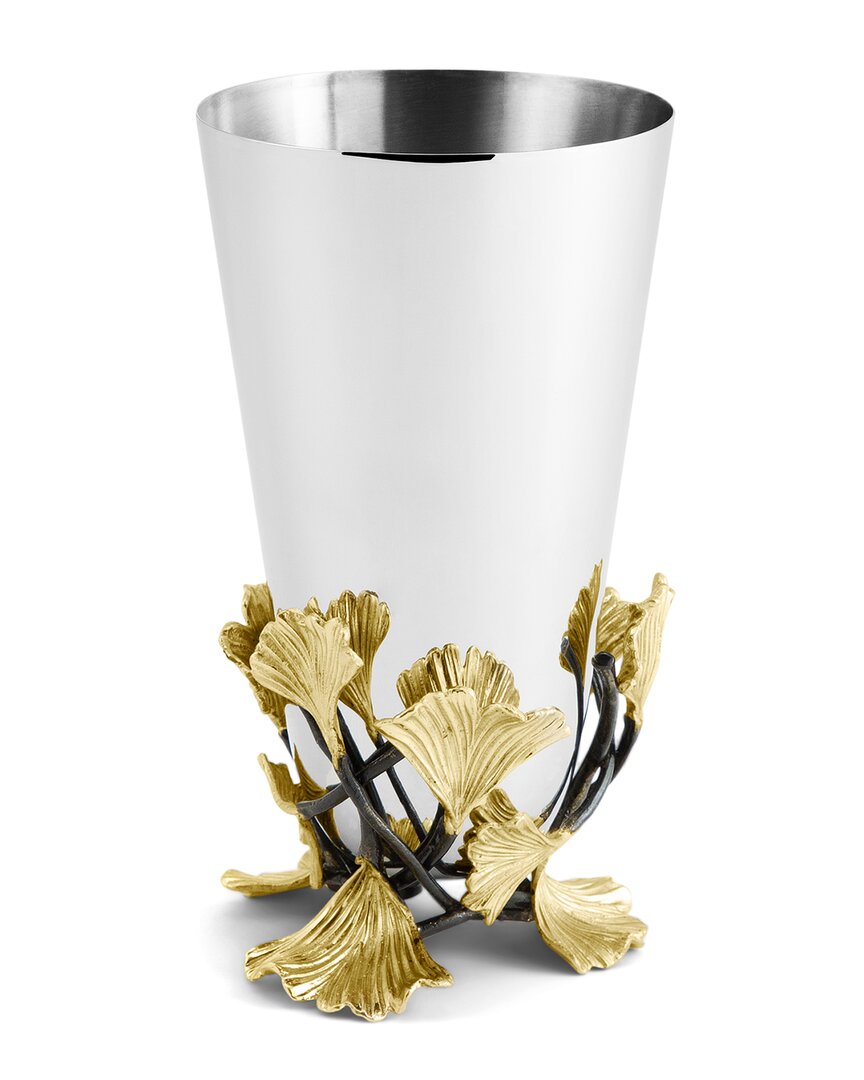 2000 Michael Aram Golden Ginkgo Medium Vase