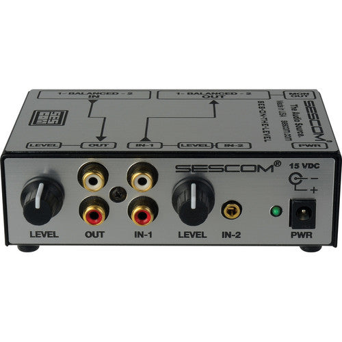Sescom SES ON THE LEVEL RCA to XLR Audio Level Converter with Level Controls by Sescom