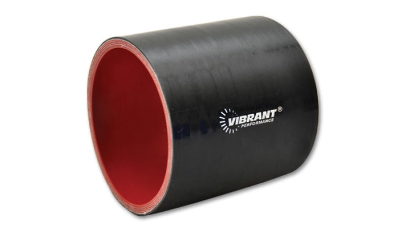 Vibrant Silicone Straight Hose Coupler 1.125in ID x 3.00in Long   Gloss Black